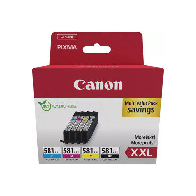 Originální inkoust Canon CLI-581XXL (1998C007, 1998C006), CMYK, 4 x 11,7 ml, 4-pack