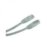 Síťový LAN kabel UTP patchcord, Cat.5e, RJ45 samec - RJ45 samec, 5 m, nestíněný, šedý, economy
