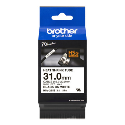 Originální smršťovací bužírka Brother HSE-261E, šířka 31 mm, délka 1,5 m