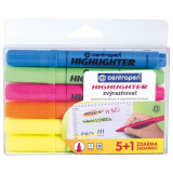 Zvýrazňovač Centropen 8552, sada 6 barev