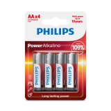 Philips alkalická baterie AA, 4-pack, Power Alkaline (LR6P4B/10)