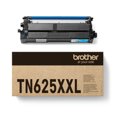 Originální toner Brother TN-625XXLC, azurový, 6500 stran