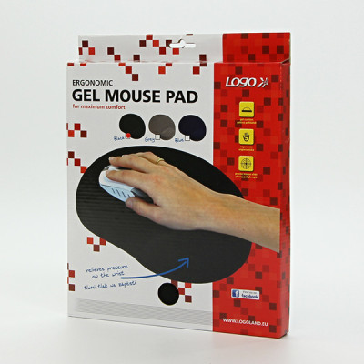 Logo Podložka pod myš gelová, modrá