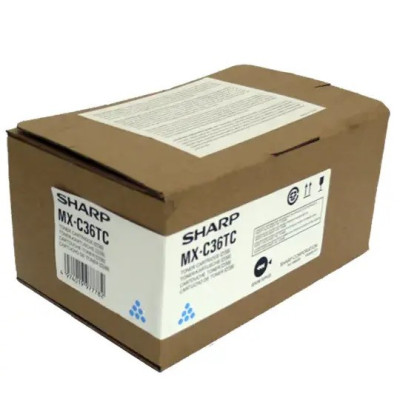 Originální toner Sharp MX-C36TC (MXC36TC), modrý, 11700 stran