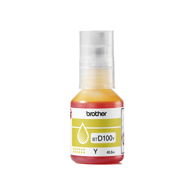 Originální inkoust Brother BT-D100Y, žlutý, 5000 stran (48,8 ml)