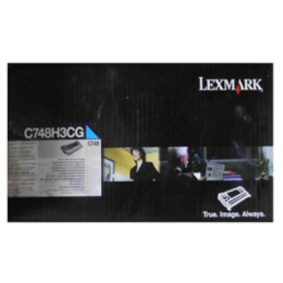Originální toner Lexmark C748H2CG (C748H3CG), azurový, 10000 stran